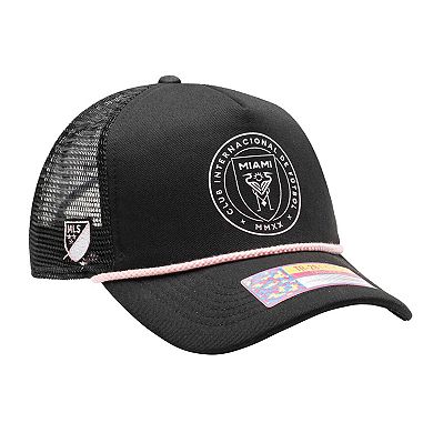 Men's Black Inter Miami CF Atmosphere Trucker Adjustable Hat