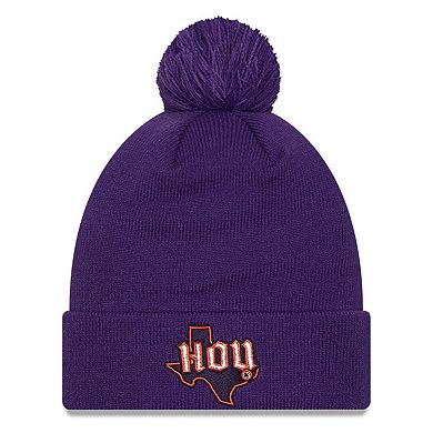 Men's New Era  Purple Houston Dynamo FC Jersey Hook Cuff Knit Hat with Pom