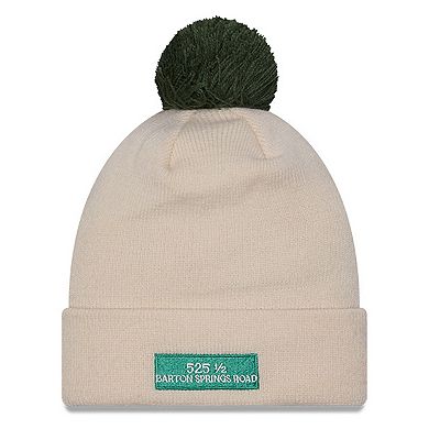 Men's New Era  Cream Austin FC Jersey Hook Cuff Knit Hat with Pom