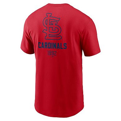 Men's Nike Red St. Louis Cardinals Large Logo Back Stack T-Shirt