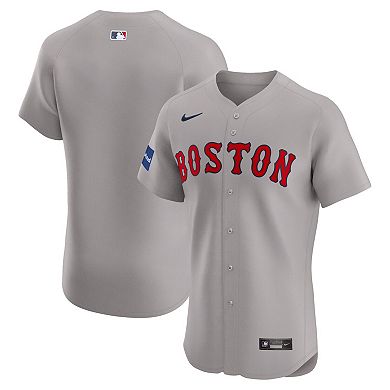 Men's Nike No Color Boston Red Sox Road Elite Patch Jersey