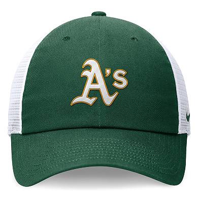 Men's Nike Green Oakland Athletics Evergreen Club Trucker Adjustable Hat