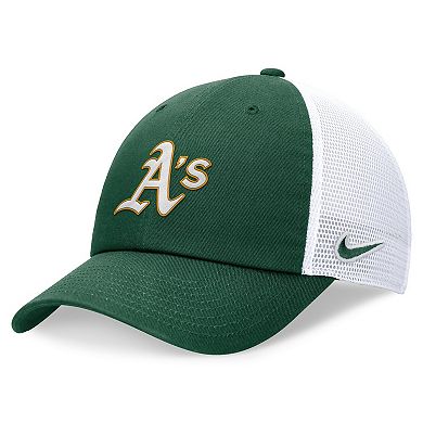 Men's Nike Green Oakland Athletics Evergreen Club Trucker Adjustable Hat