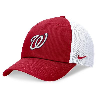 Men's Nike Red Washington Nationals Evergreen Club Trucker Adjustable Hat