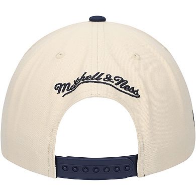 Men's Mitchell & Ness Cream/Deep Sea Blue Seattle Kraken Game On 2-Tone Pro Adjustable Hat