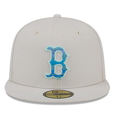 Men's New Era Khaki Boston Red Sox Stone Mist 59FIFTY Fitted Hat