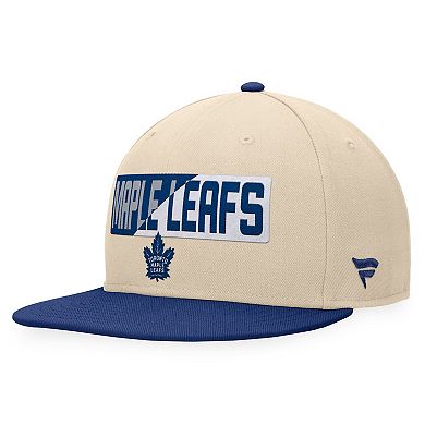 Men's Fanatics Branded Cream/Blue Toronto Maple Leafs Goalaso Snapback Hat