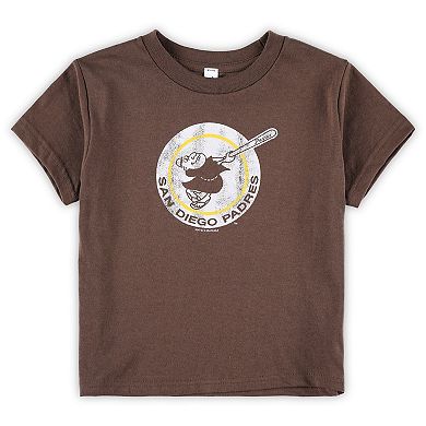 Toddler Soft as a Grape Brown San Diego Padres Cooperstown Collection T-Shirt