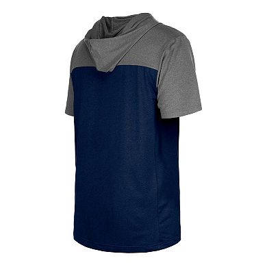 Men's New Era Navy Milwaukee Brewers Active Brushed Hoodie T-Shirt