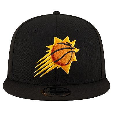 Men's New Era Black Phoenix Suns Official Team Color 9FIFTY Snapback Hat