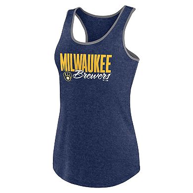 Women's Profile Navy Milwaukee Brewers Plus Size Racerback Tank Top