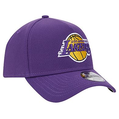 Men's New Era Purple Los Angeles Lakers A-Frame 9FORTY Adjustable Hat