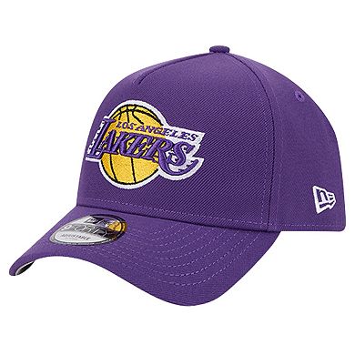 Men's New Era Purple Los Angeles Lakers A-Frame 9FORTY Adjustable Hat