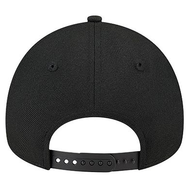 Men's New Era Black Sacramento Kings A-Frame 9FORTY Adjustable Hat