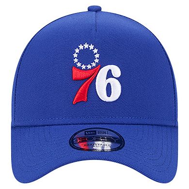 Men's New Era Royal Philadelphia 76ers A-Frame 9FORTY Adjustable Hat