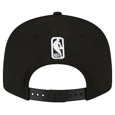 Men's New Era Cleveland Cavaliers Black & White 9FIFTY Snapback Hat