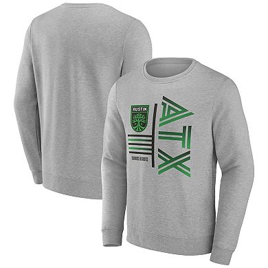 Men's Fanatics Branded Steel Austin FC Fleece Pullover Sweatshirt