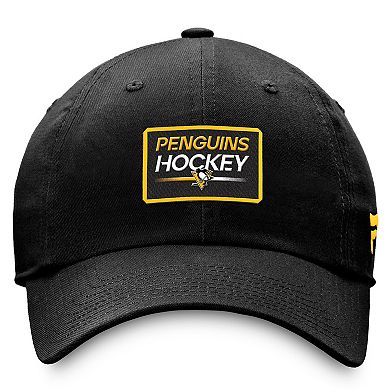 Men's Fanatics Branded  Black Pittsburgh Penguins Authentic Pro Prime Adjustable Hat