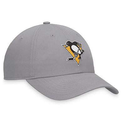Men's Fanatics Branded Gray Pittsburgh Penguins Extra Time Adjustable Hat