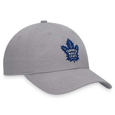 Men's Fanatics Branded Gray Toronto Maple Leafs Extra Time Adjustable Hat