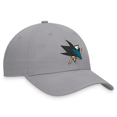 Men's Fanatics Branded Gray San Jose Sharks Extra Time Adjustable Hat