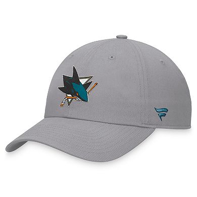 Men's Fanatics Branded Gray San Jose Sharks Extra Time Adjustable Hat