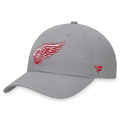 Men's Fanatics Branded Gray Detroit Red Wings Extra Time Adjustable Hat