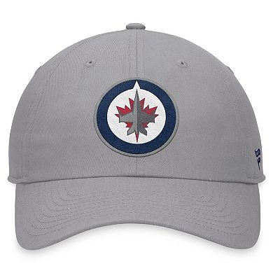 Men's Fanatics Branded Gray Winnipeg Jets Extra Time Adjustable Hat