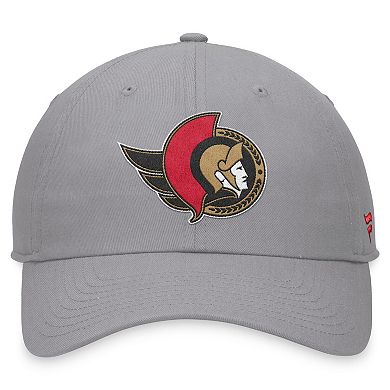 Men's Fanatics Branded Gray Ottawa Senators Extra Time Adjustable Hat