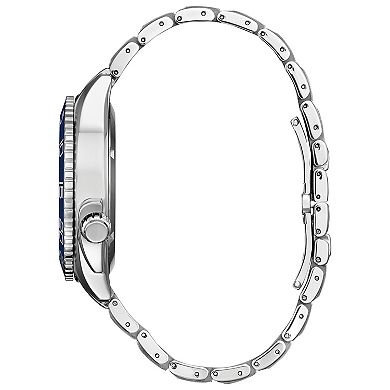 Citizen Men's Eco-Drive Sport Luxury Carson Stainless Steel Blue Dial Bracelet Watch