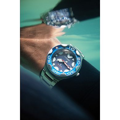 Citizen Men's Eco-Drive Promaster Dive Orca Stainless Steel Blue Dial Bracelet Watch