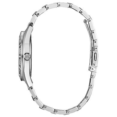 Citizen Eco-Drive Women's Silhouette Stainless Steel Crystal Accent Blue Dial Bracelet Watch - EM1020-57L