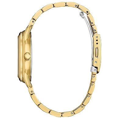 Citizen Women's Eco-Drive Classic Gold Tone Stainless Steel Black Dial Bracelet Watch