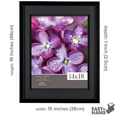 Gallery Solutions 11"x14" Double Mat Wood Wall Frame