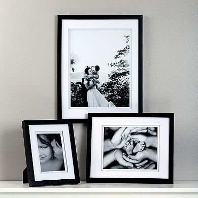 Gallery Solutions 5" x 7" Double Mat Contrast Tabletop Frame
