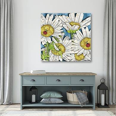 COURTSIDE MARKET Blooms Daisies Canvas Wall Art