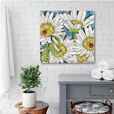 COURTSIDE MARKET Blooms Daisies Canvas Wall Art