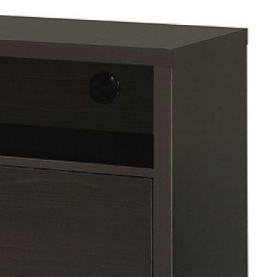 Fabulously Designed  Tv Console With Chrome Legs, Brown