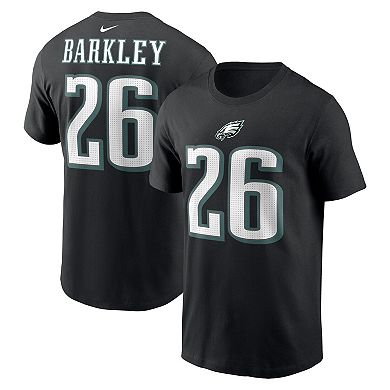 Men's Nike Saquon Barkley Black Philadelphia Eagles Player Name & Number T-Shirt