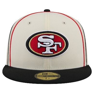 Men's New Era Cream San Francisco 49ers Soutache 59FIFTY Fitted Hat