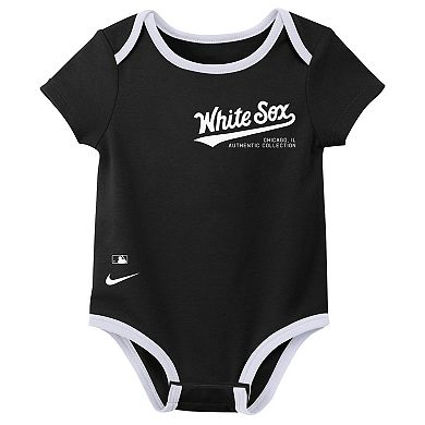 Newborn & Infant Nike Chicago White Sox Three-Pack Bodysuit Set