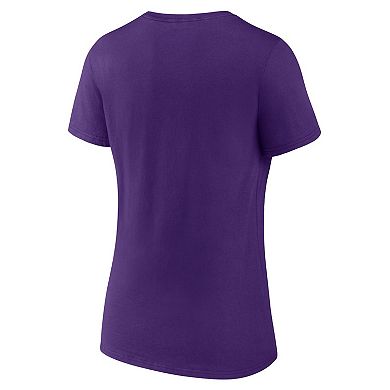 Women's Fanatics Branded Purple Minnesota Vikings Hometown Defensive Stand V-Neck T-Shirt