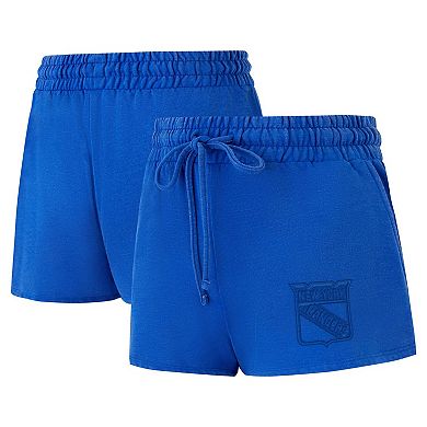 Women's Concepts Sport Blue New York Rangers Volley Fleece Shorts