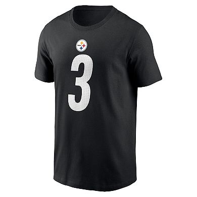 Men's Nike Russell Wilson Black Pittsburgh Steelers  Name & Number T-Shirt
