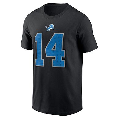 Men's Nike Amon-Ra St. Brown Black Detroit Lions Player Name & Number T-Shirt