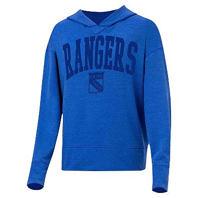 Women's Concepts Sport Blue New York Rangers Volley Pullover Hoodie