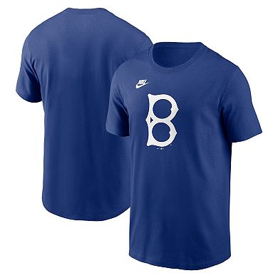 Men's Nike Royal Brooklyn Dodgers Cooperstown Collection Team Logo T-Shirt