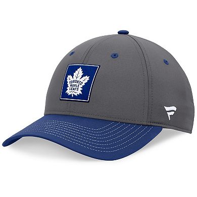Men's Fanatics Branded  Gray/Blue Toronto Maple Leafs 2024 Stanley Cup Playoffs Locker Room Adjustable Hat