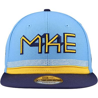 Men's New Era Powder Blue Milwaukee Brewers City Connect 9FIFTY Snapback Hat