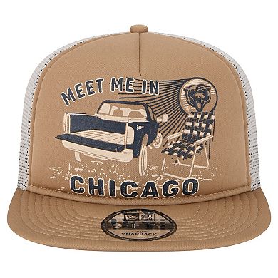 Men's New Era Tan Chicago Bears Meet Me 9FIFTY Snapback Hat